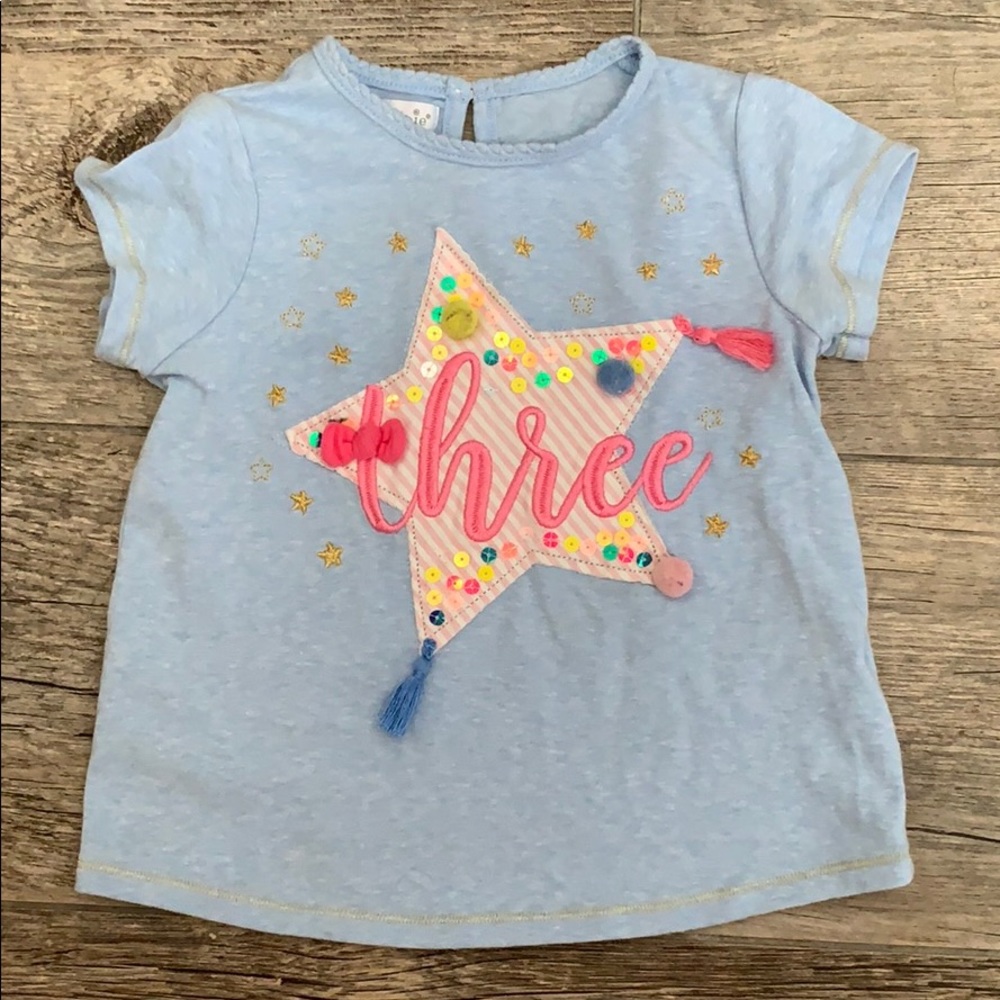 Mud pie 3 birthday shirt